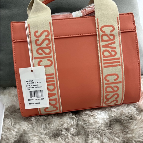 Cavalli Class Handbags - Cavalli Class Vibrant Coral Tote